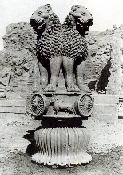 Lion capital from the Pillar of Emperor Ashoka, 273-236 BC by Indian School